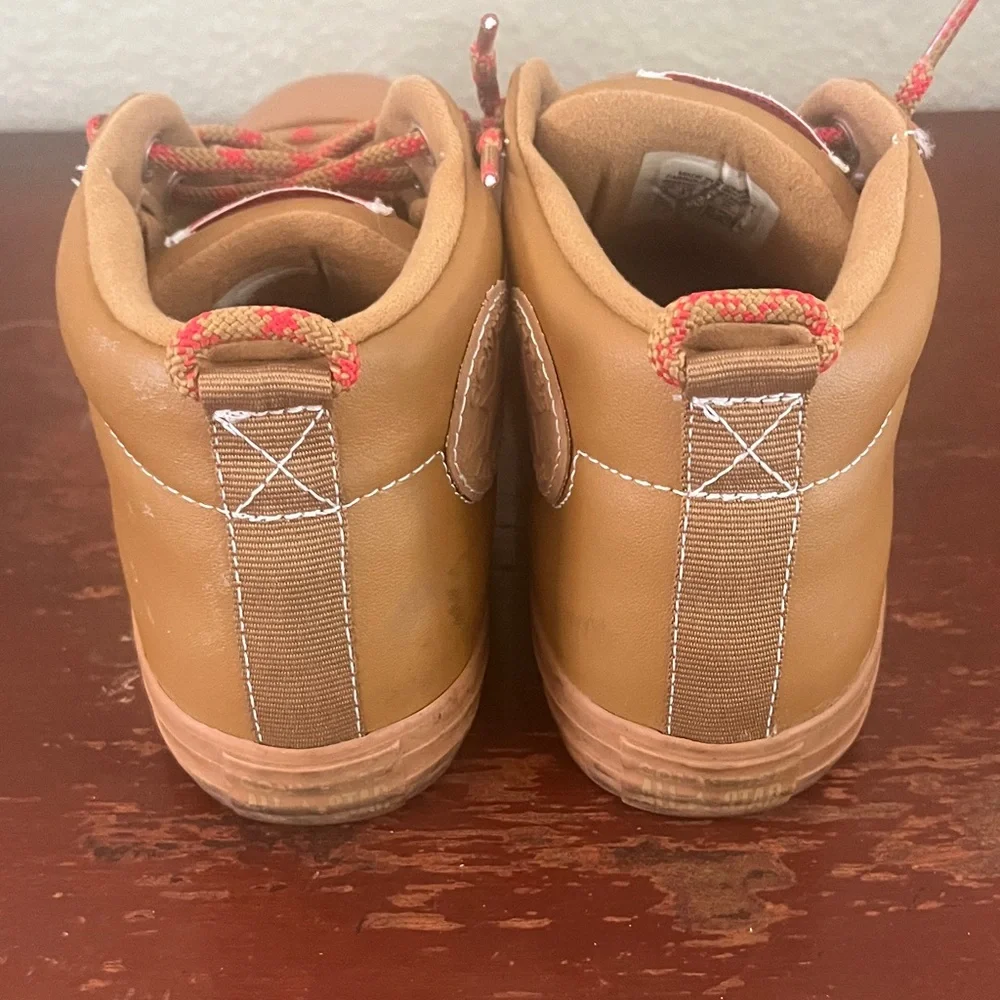 Converse‎ All Star Tan High-Top Sneakers with Red Laces